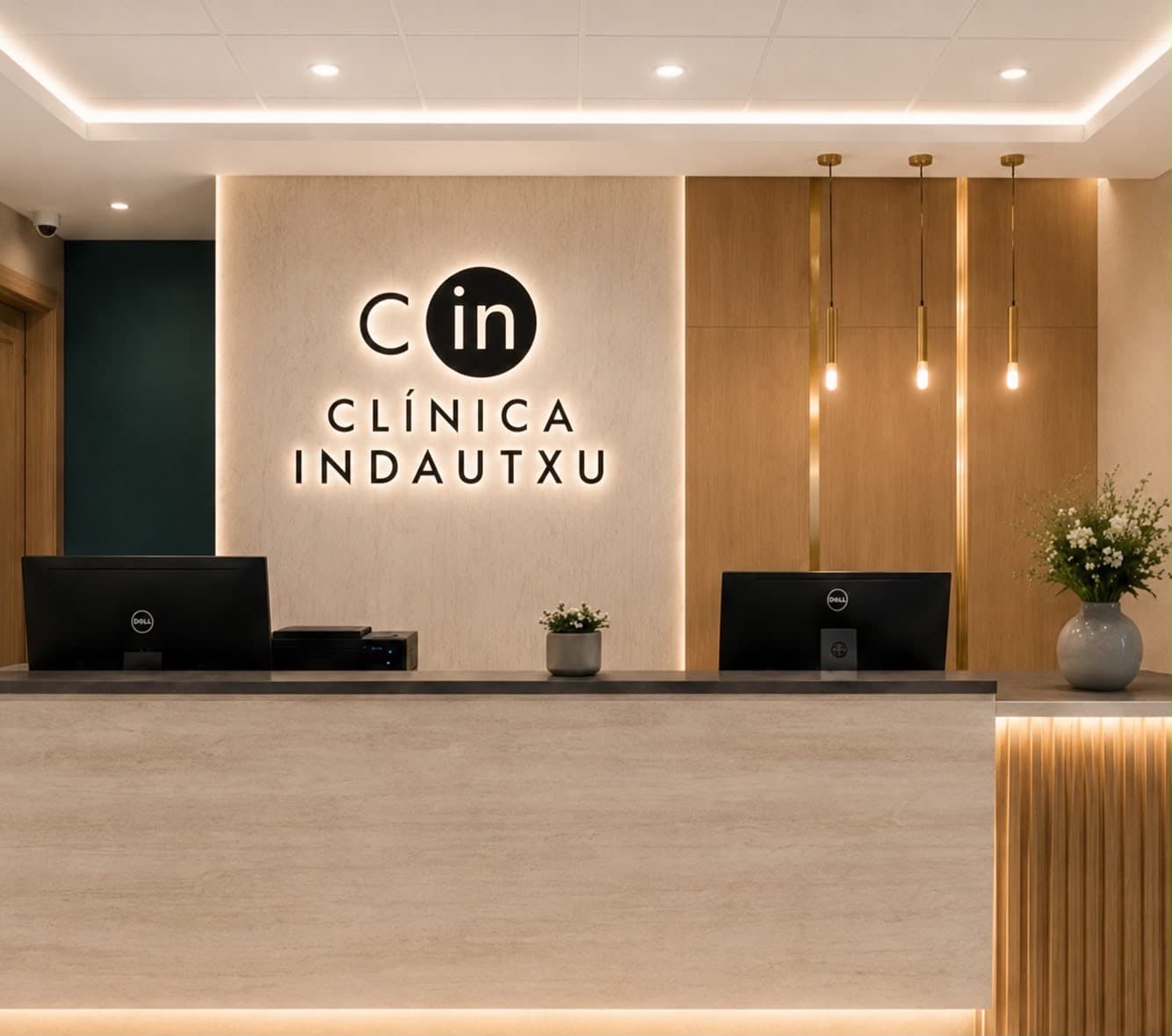 Recepción de Clínica Indautxu en Bilbao